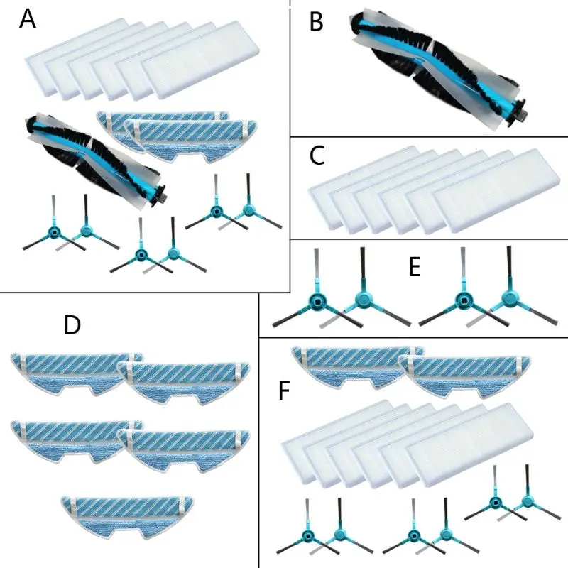 1 комплект пылесос запасные части роликовая щетка Hepa фильтр Швабра для Conga 1290/1390