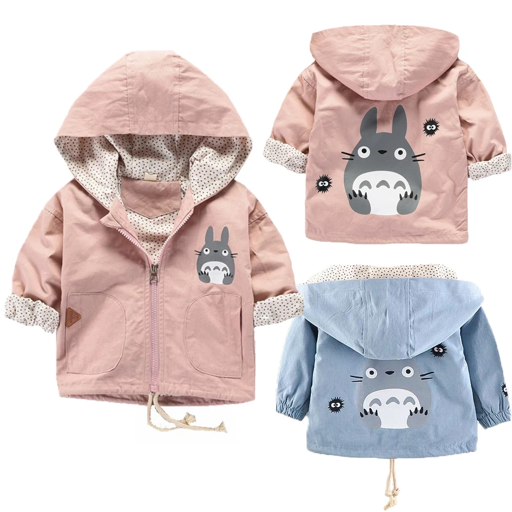 Детские пальто для девочек с принтом героями мультфильмов Мой сосед Тоторо