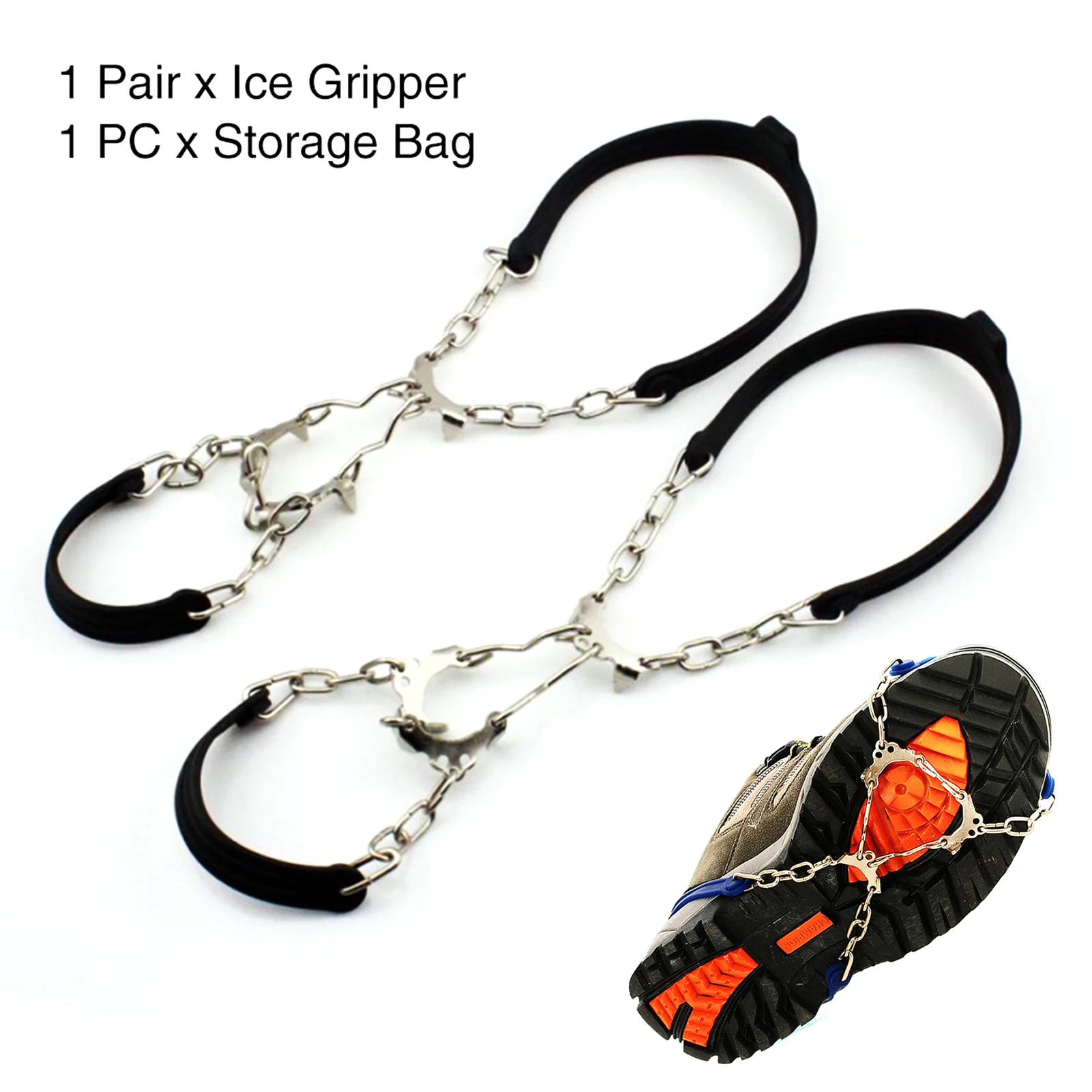 

Snow Non-slip Shoe Cover Portable Outdoor Ice Gripper Snow Antiskid Shoe Cover Mountaineering Antiskid Boots Antiskid 6 Claws