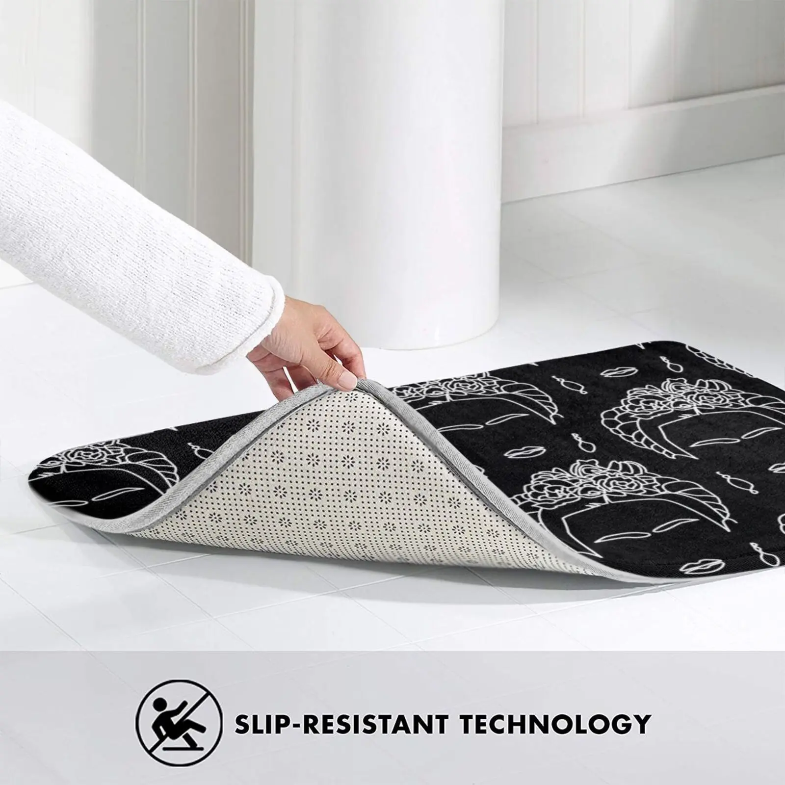 -Белый коврик для входной двери ванной крошечные сердца сердцебиение сердечный