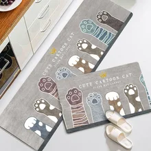 Alfombra antideslizante para cocina, felpudo largo de dibujos animados para dormitorio, sala de estar, entrada, pasillo, balcón, Baño (4)