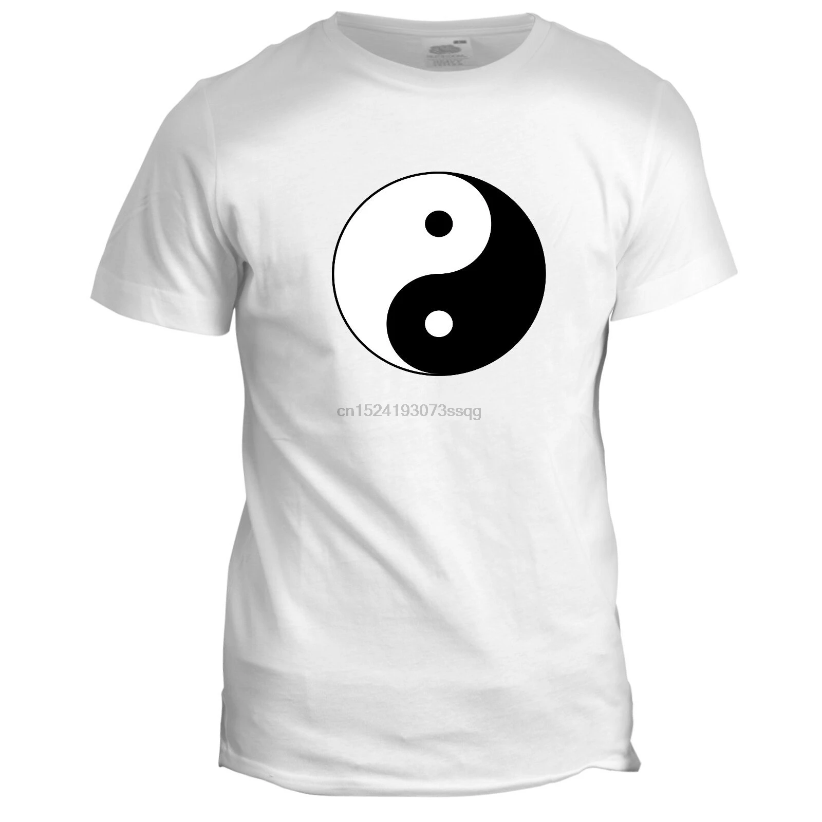Китайская мужская футболка Инь Янь в стиле японской философии | Мужская одежда