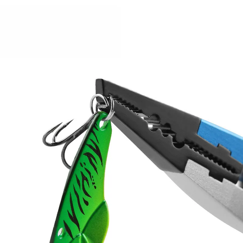 

New Aluminium Alloy Fishing Pliers Split Ring Cutters Fishing Holder Tackle With Sheath & Retractable Tether Combo Hooks Remover