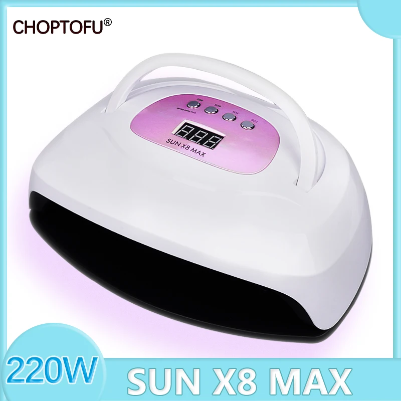 

УФ-лампа SUN X8 Max для сушки гель-лака, 220 Вт, 57 светодиодный Дов