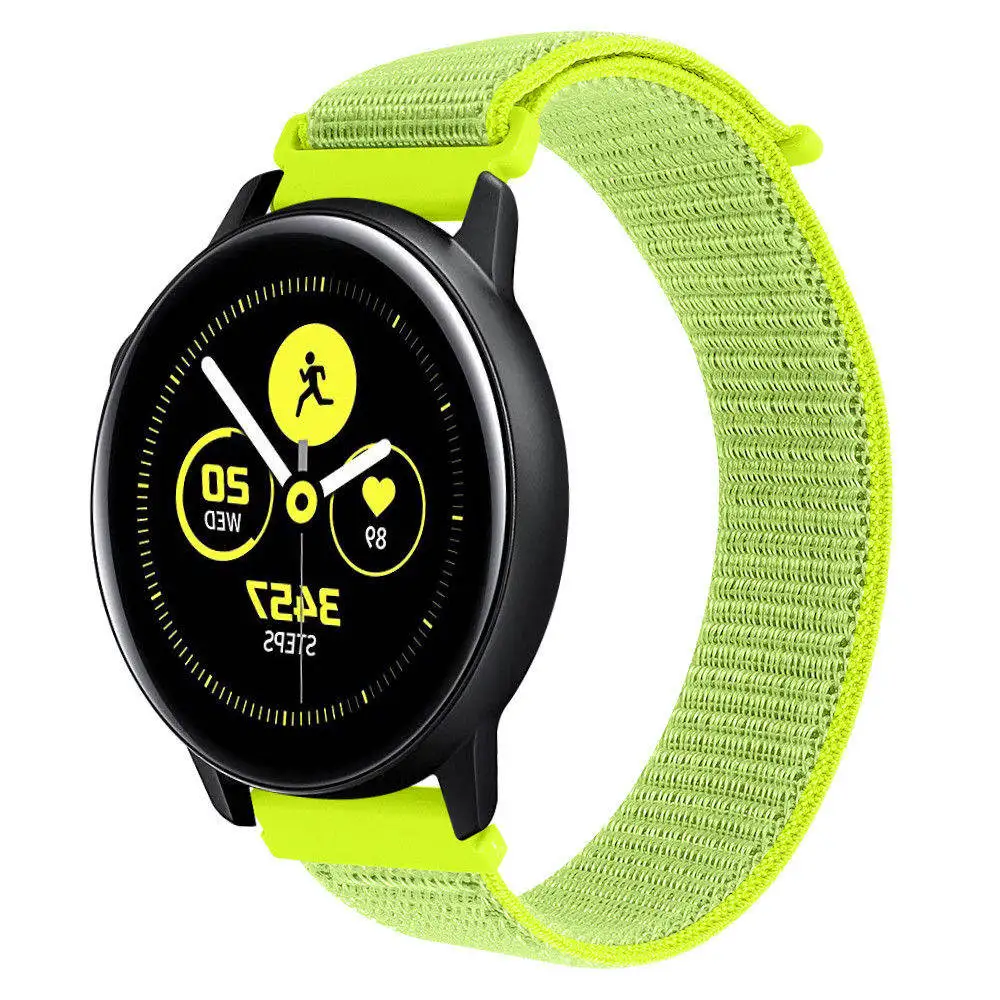 Красочные спортивные часы с нейлоновым ремешком для Galaxy watch active smart watch ремешок для samsung Galaxy 42 мм ремешок для замены часов 20 мм