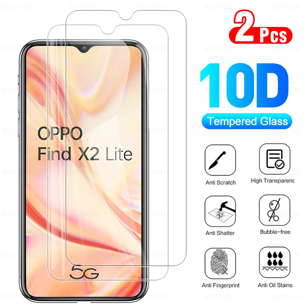 

Защитное стекло для Oppo Find X2 Lite, 6,4 дюйма, 2 шт.