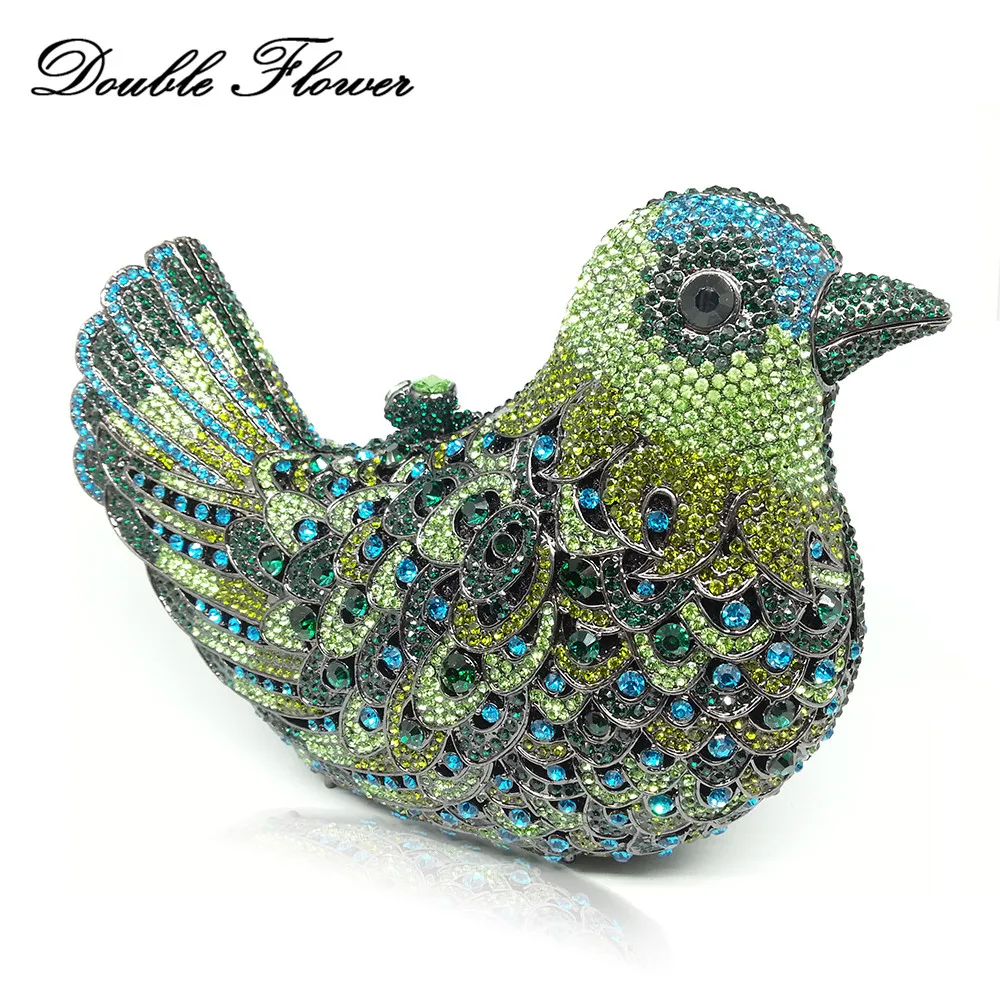 

Женский вечерний клатч с двумя цветами и зелеными изумрудами