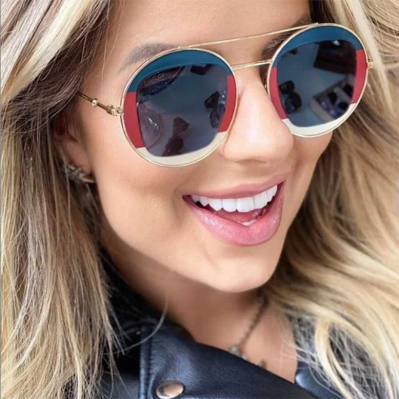 Красочные Круглые Солнцезащитные очки женские 2020 новые роскошные дизайнерские