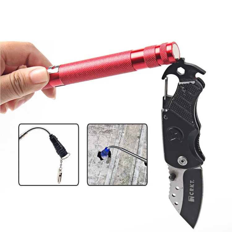 

360 Degree Flexible LED Flashlight Magnetized Head Telescopic 3 LED Torch Flashlight Magnetic Pick Up Tool Lamp Light
