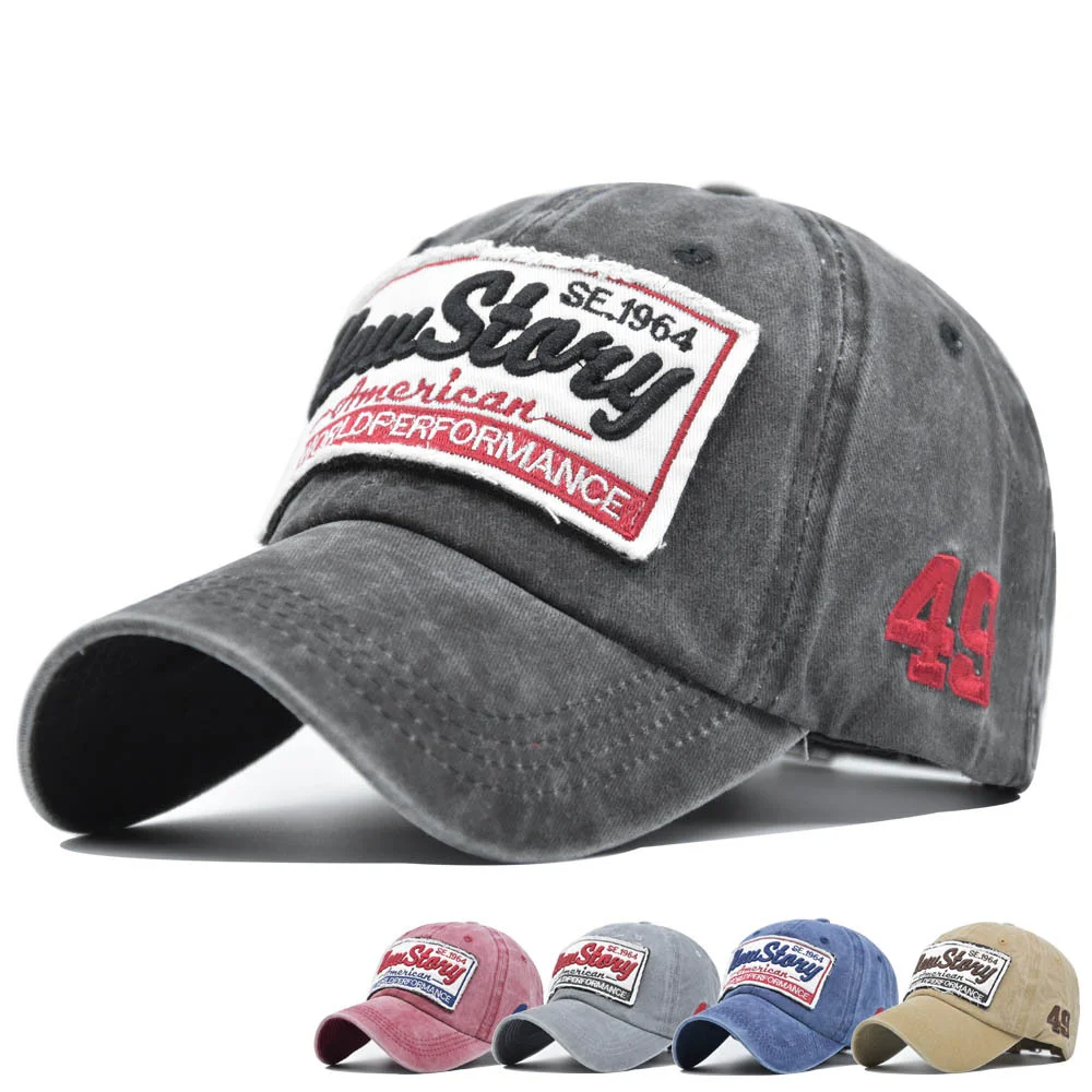 

Washed Baseball Caps Spring and Summer New Hats Letters Baseball Caps Men and Women Retro Caps Outdoor Sports Sun Hats Visor Hat