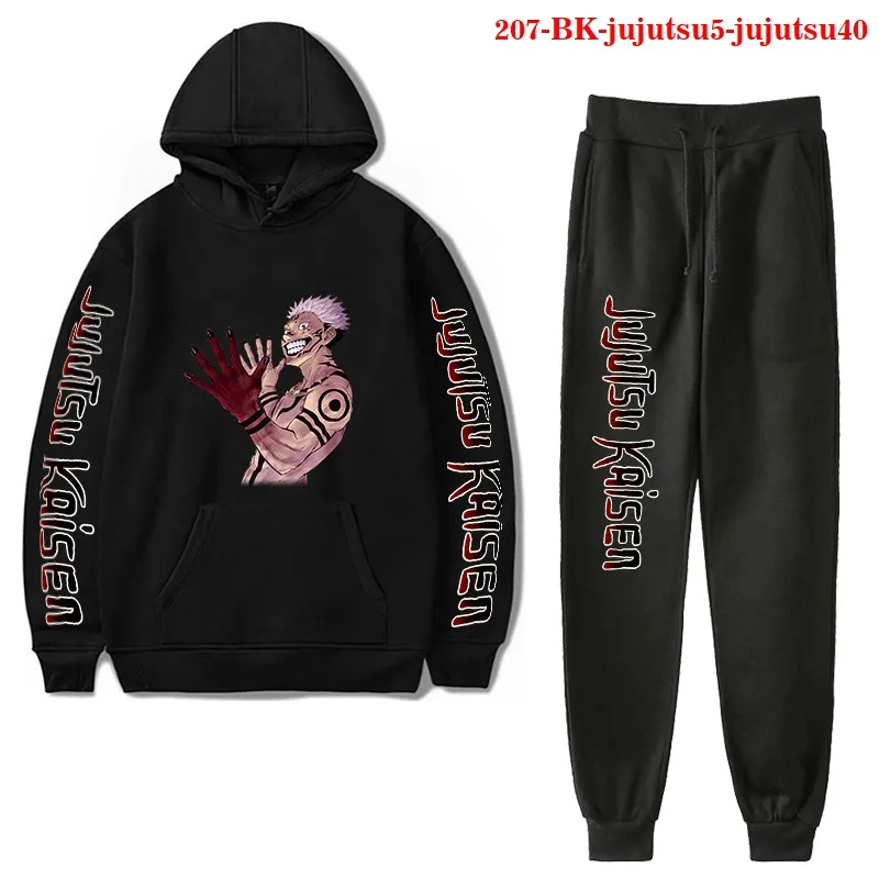 

Jujutsu Kaisen Hoodie and Pants Sets Men Winter New 2 Piece Set Women Fashion Tracksuit and Sweatpants Jujutsu Kaisen Hoody Sets