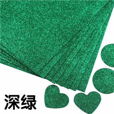 10 шт. 2 мм губчатая бумага, поролоновая бумага, блестящая золотая ручная работа, Эва, поролоновые бумажные листы для детского сада, DIY бумажные листы - Цвет: 20x30cm green