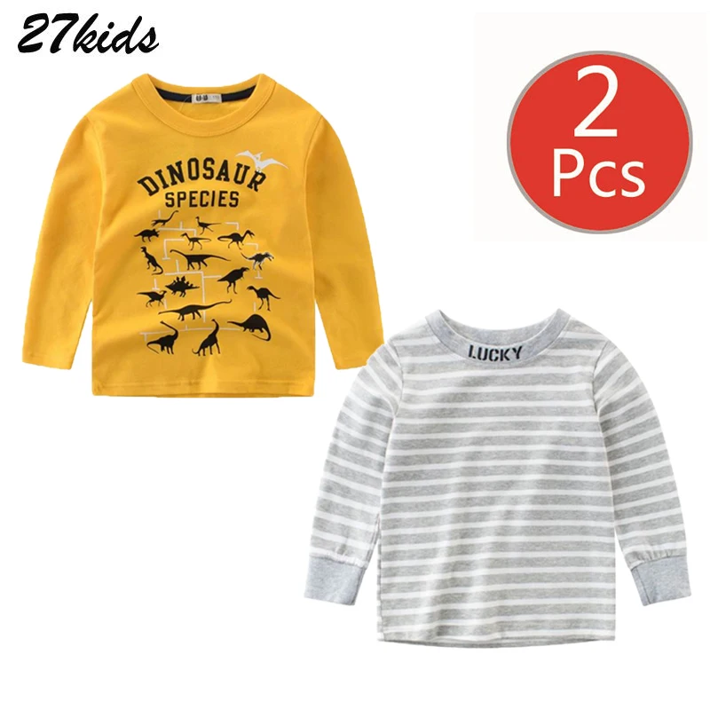 Детская футболка из 2 предметов для мальчиков 27 весна-осень с длинным рукавом и