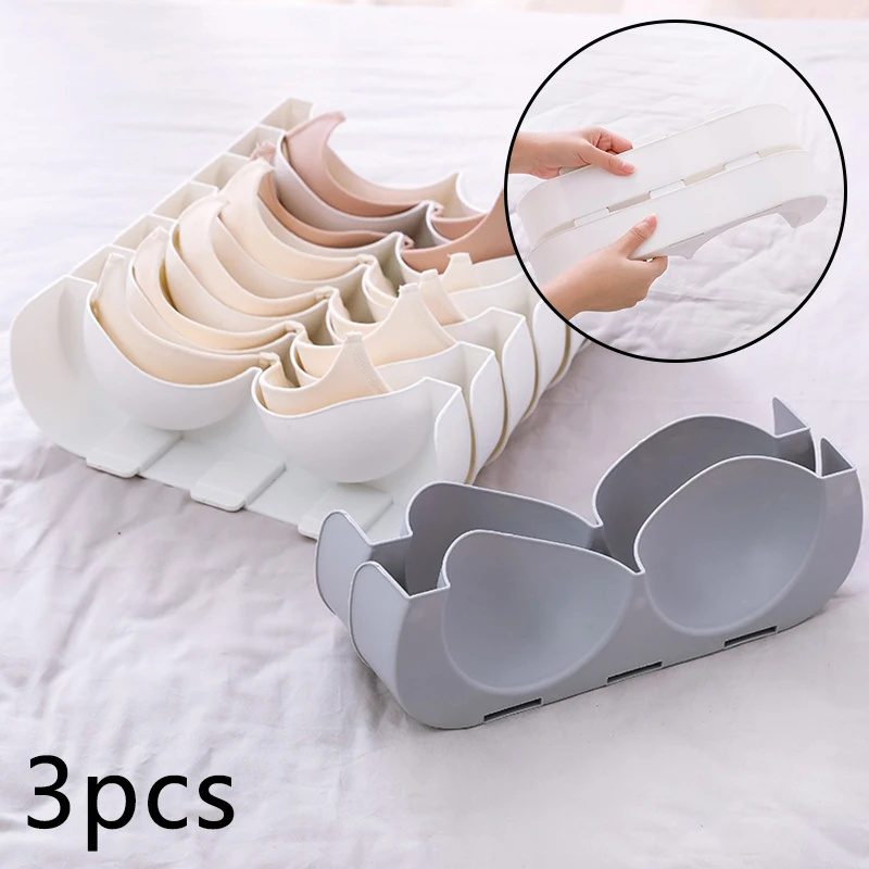 

3x 35cm*11.5cm*5.5cm Bra Storage Boxes Closet Underwear Organizer Supply Drawer
