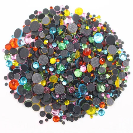 mix color 02 Отделка стразами платье розовый+ белый 1 шт./лот исправление аппликатор Diy Стразы гладить Применение исправления на Кристаллы Коробка Cpam - Цвет: mix color 02