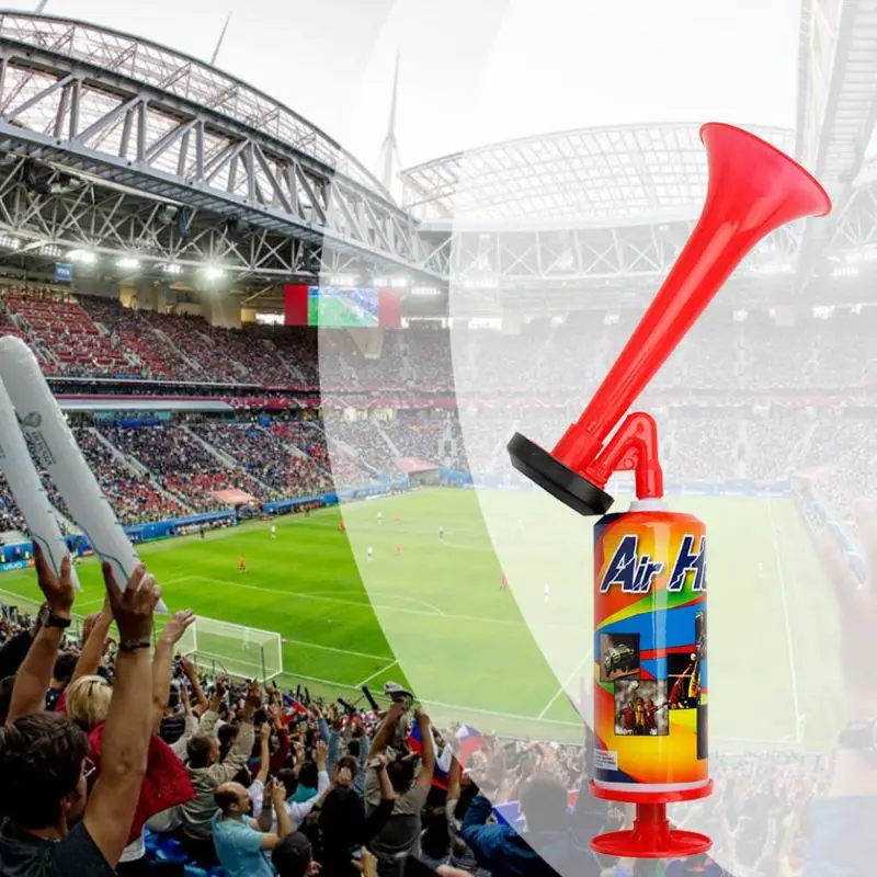 

Hand Push Air Blower Cheerleading Horn Sport Meeting Cheer Club Trumpet Kids Toys for Children Football Game Speaker