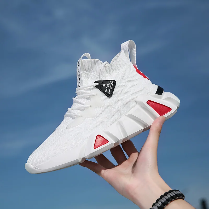 

Кроссовки мужские сетчатые, легкие дышащие, для бега, тренировок на открытом воздухе, модная повседневная спортивная обувь, носки