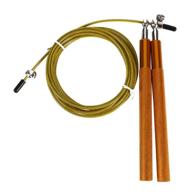 Fitness sports stainless steel cable knurling ultra light aluminum handle speed jump rope ball bearing metal | Спорт и развлечения