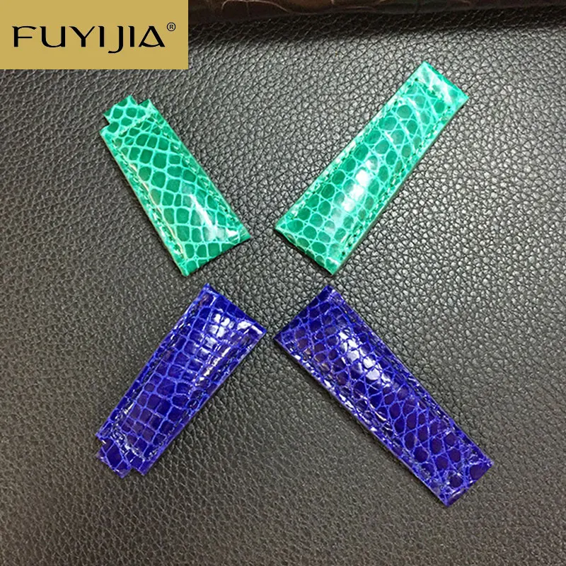 

Ремешок для часов FUYIJIA, мужской, женский, из натуральной кожи крокодила, водонепроницаемый, 20 мм, 22 мм