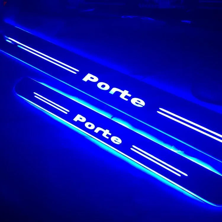Rqxr Led перемещение двери Накладка для Toyota Spadeporte динамический порога пластина