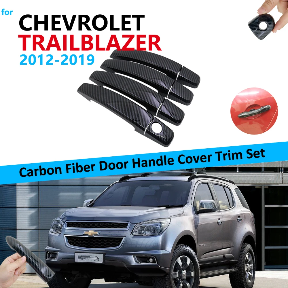 Комплект обшивки ручки двери из углеродного волокна для Chevrolet TrailBlazer MUX 2012 ~ 2019
