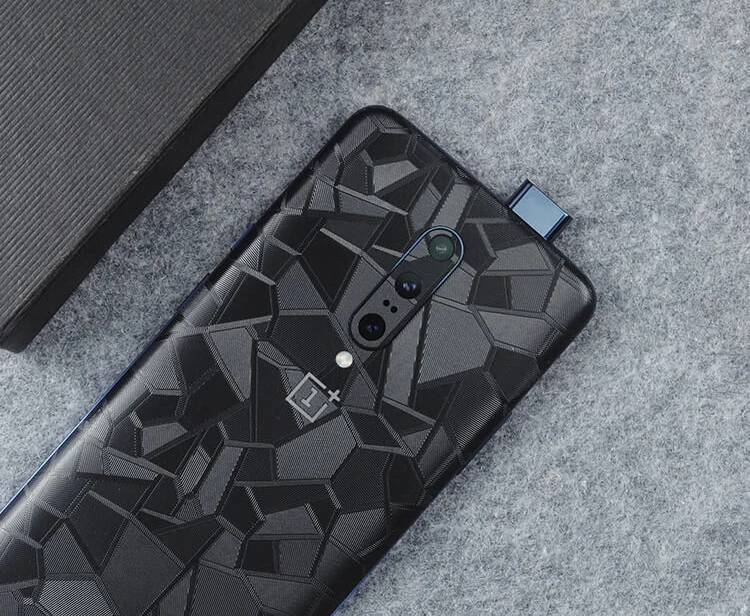 3D Triangle Pattern For Oneplus 7 7T 7Pro Back Film Thin Screen Protector Protective Sticker Paster Rear Decorative Film