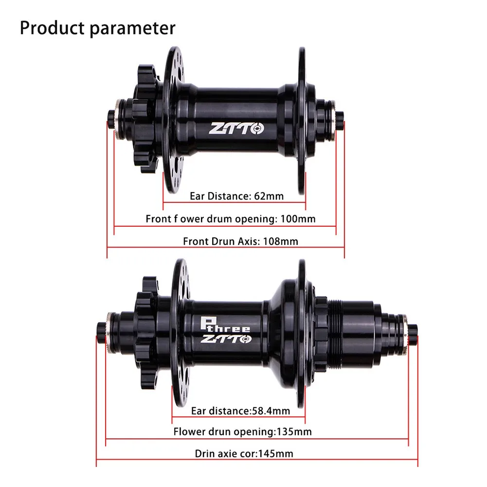 

MTB Mountain Bike HG Hub Front Rear Set 32 Holes 8 9 10 11 Speed 6 Claws Aluminum Alloy Bicycle Bearing Hub Cycling Parts