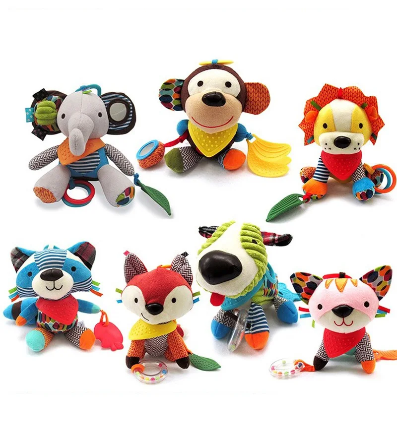 Детские игрушки животные многофункциональные погремушки мобильный младенец