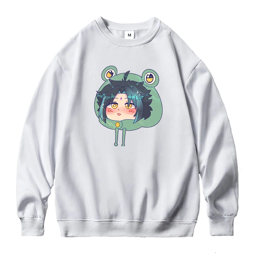 

Anime Zhongli Hoodie Women Oversized Genshin impact Hoodies Female Harajuku Manga Genshin Hoody Crew Neck Pullover Sweatshirt