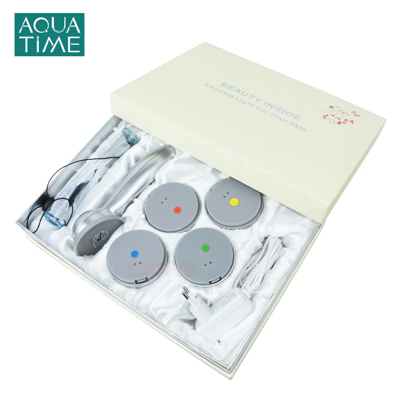 

4 Color LED Photon for Face Skin Rejuvenation Treatment Skin Lifting Tighten Facial Skin Care Spa Microcurrent Device