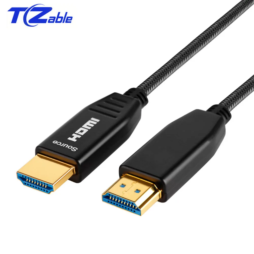 HDMI волоконно оптический кабель 4k 60HZ ТВ приставка HD компьютер 18 Гбит/с аудио видео