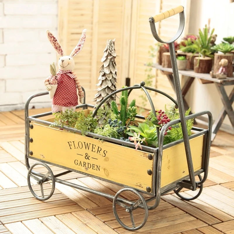 American Industrial Retro Style Personalized Home Gardening Flower Stand Floats Display Rack Indoor Outdoor Patio Garden Balcony