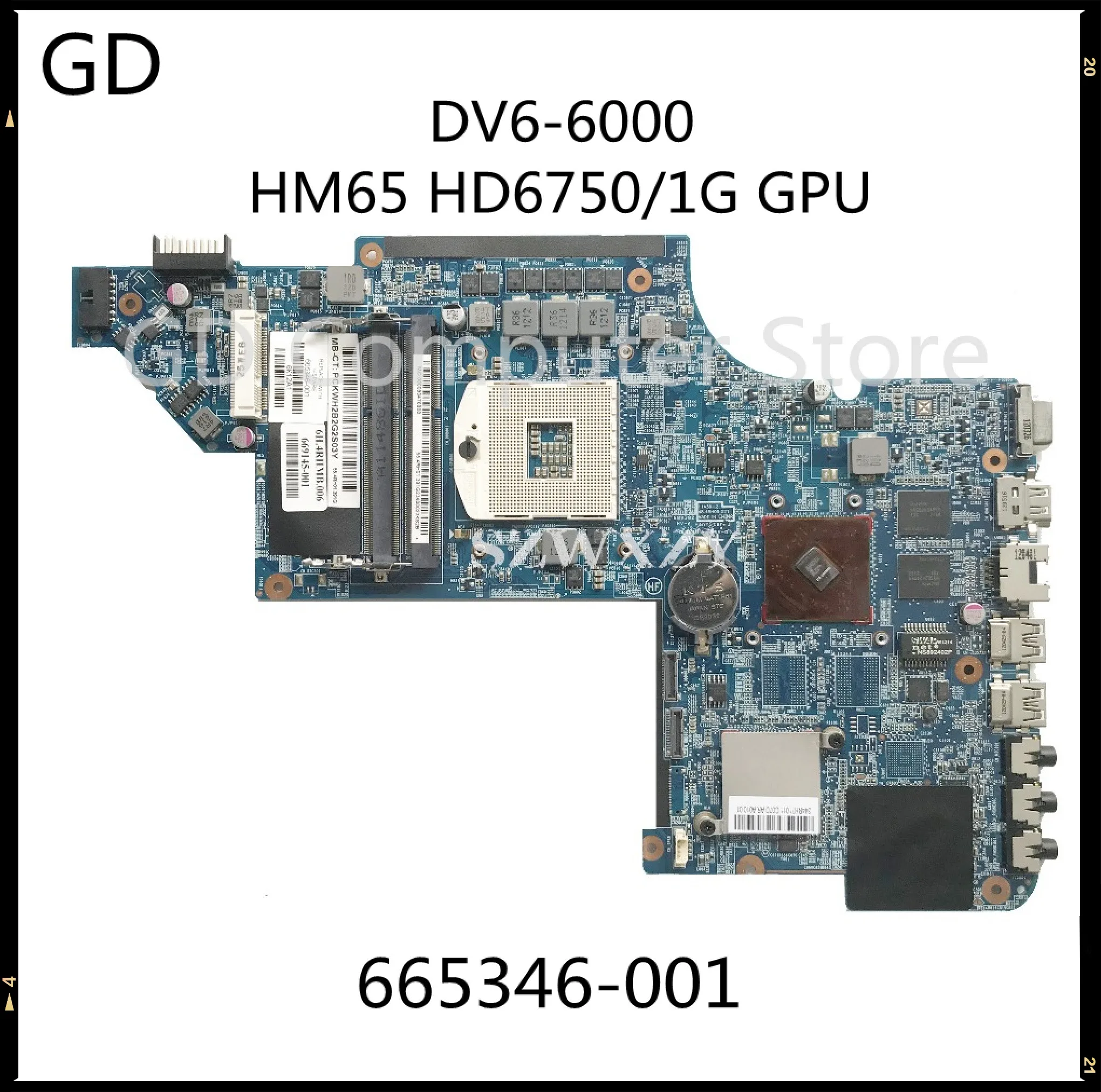 GD для струйного принтера Hp Pavilion DV6-6000 оригинальная материнская плата ноутбука