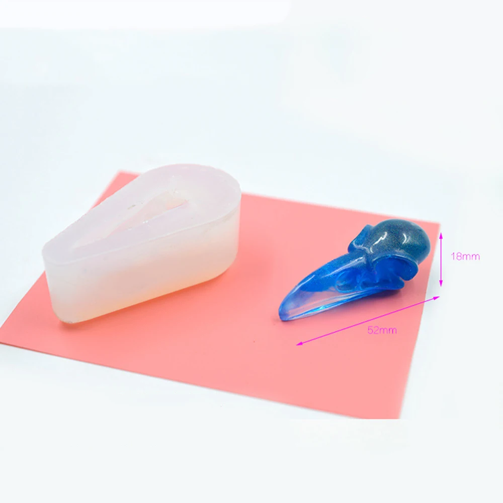 3D Ворон Череп Силиконовая Форма Птица Скелет голова форма Хэллоуин Изготовление