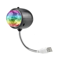 4w mini magic ball disco party light rotating 2 in 1 colorful usb led stage light with book reading light for party dj ktv bar