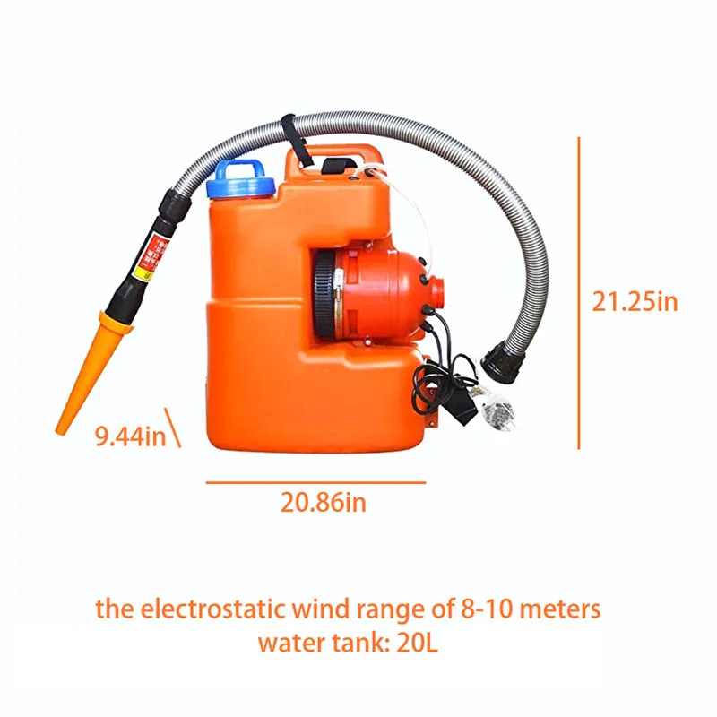 

20L ULV Atomizer Portable Sprayer Disinfection Machine Super Large Capacity Sprayer Suitable for Home Garden Wind Range