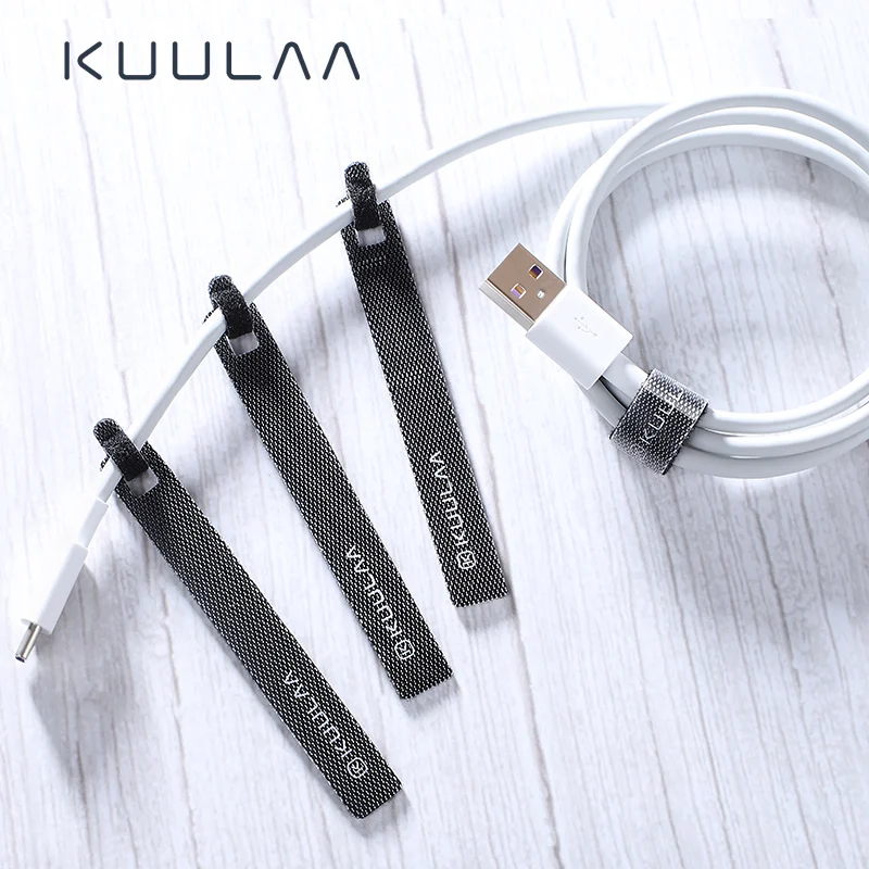 KUULAA Cable Organizer for Phone USB Cable Wire Winder Earphone Holder Mouse Cord Protector Power Wire cable Management HDMI Aux