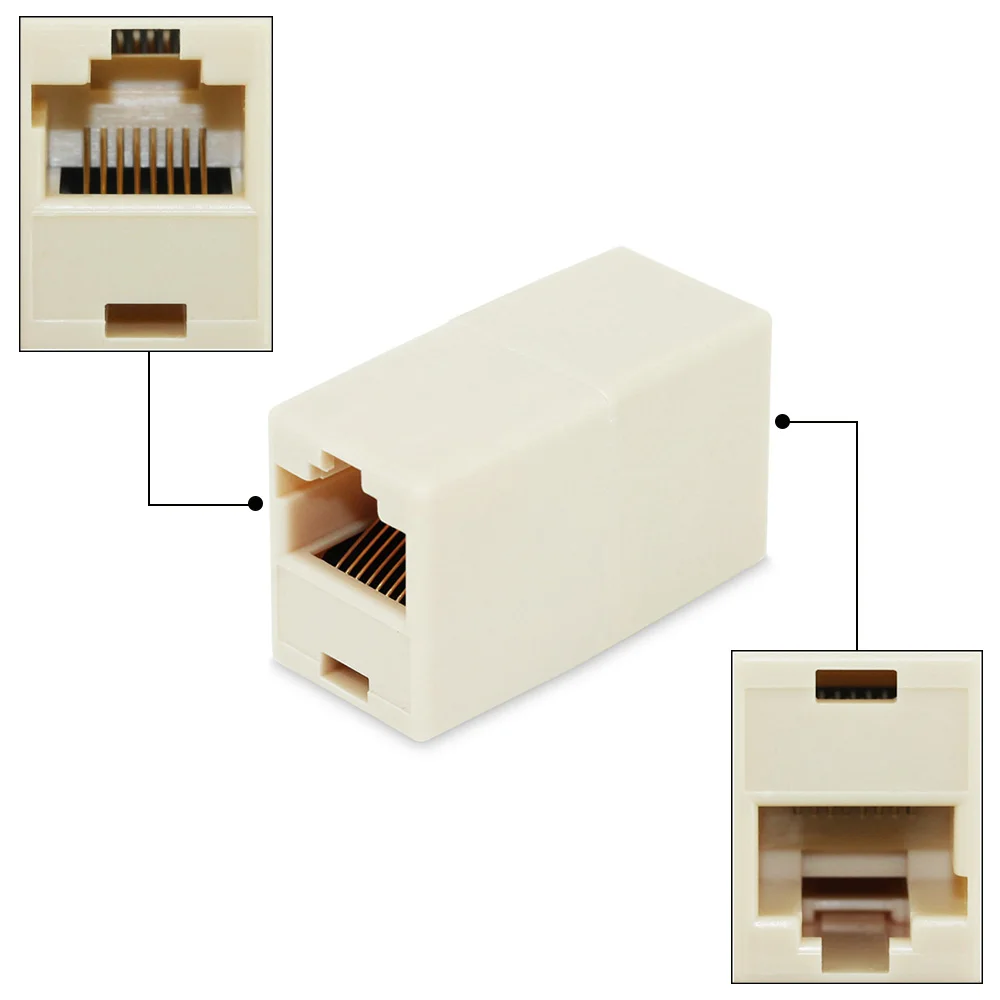 Разветвитель RJ45 мама Мама сетевой Ethernet разветвитель Разъем LAN соединительная