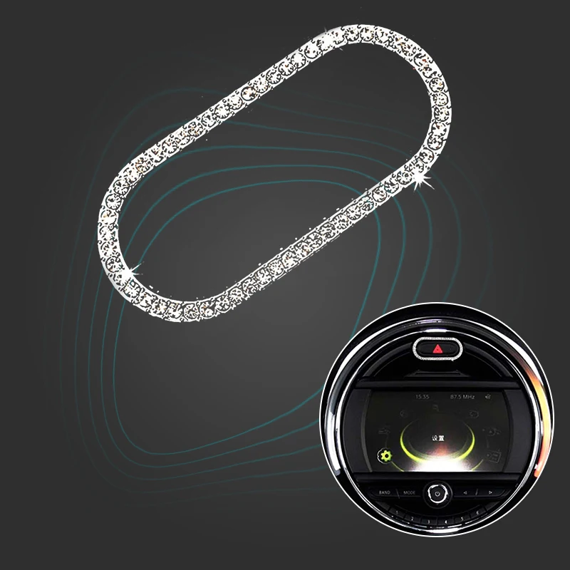 

KJAUTOMAX для Mini Cooper F54 F55 F56 кольцо из хрустального цинкового сплава предупреждающие знаки украшение