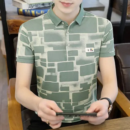 

Summer men's business casual short sleeve t-shirt 5396