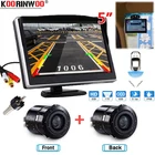 Система помощи при парковке Koorinwoo, Видеосистема 12 В, автомобильный ЖК-монитор, Передняя камера, камера заднего вида, камера заднего вида