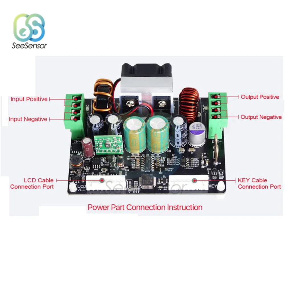 Понижающий модуль питания постоянного напряжения и тока DPH3205 32 в 5 А понижающий