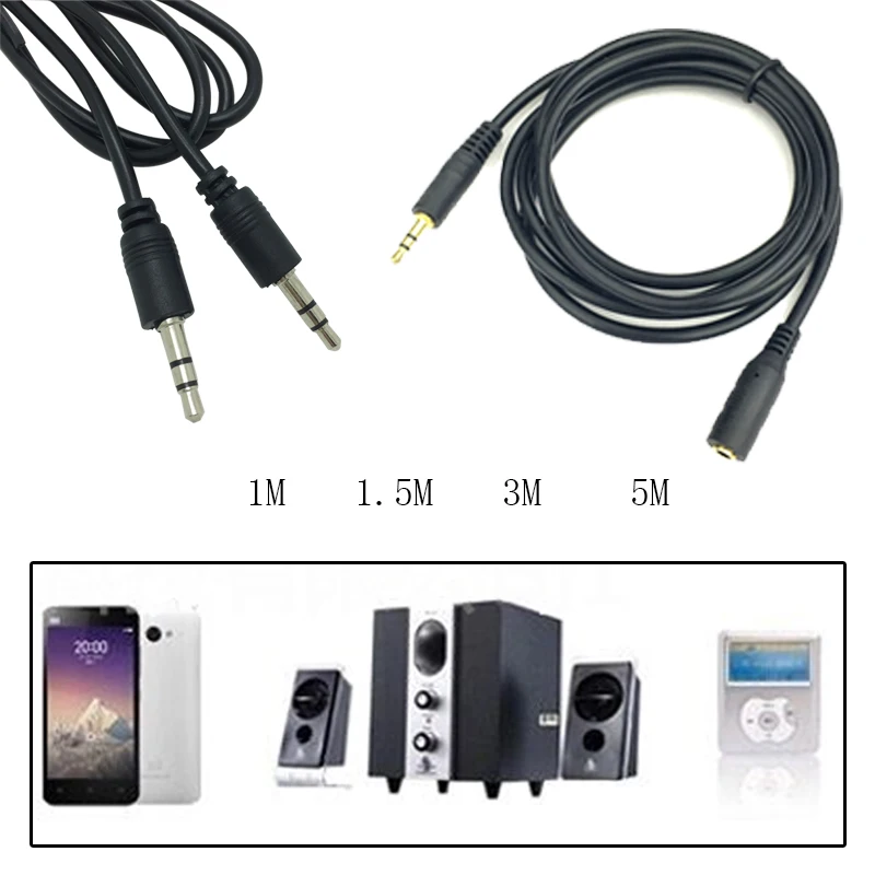 Горячая 1/1. 5/3/5M Jack 3 5 мм аудио кабель удлинитель для Lite стерео подключения