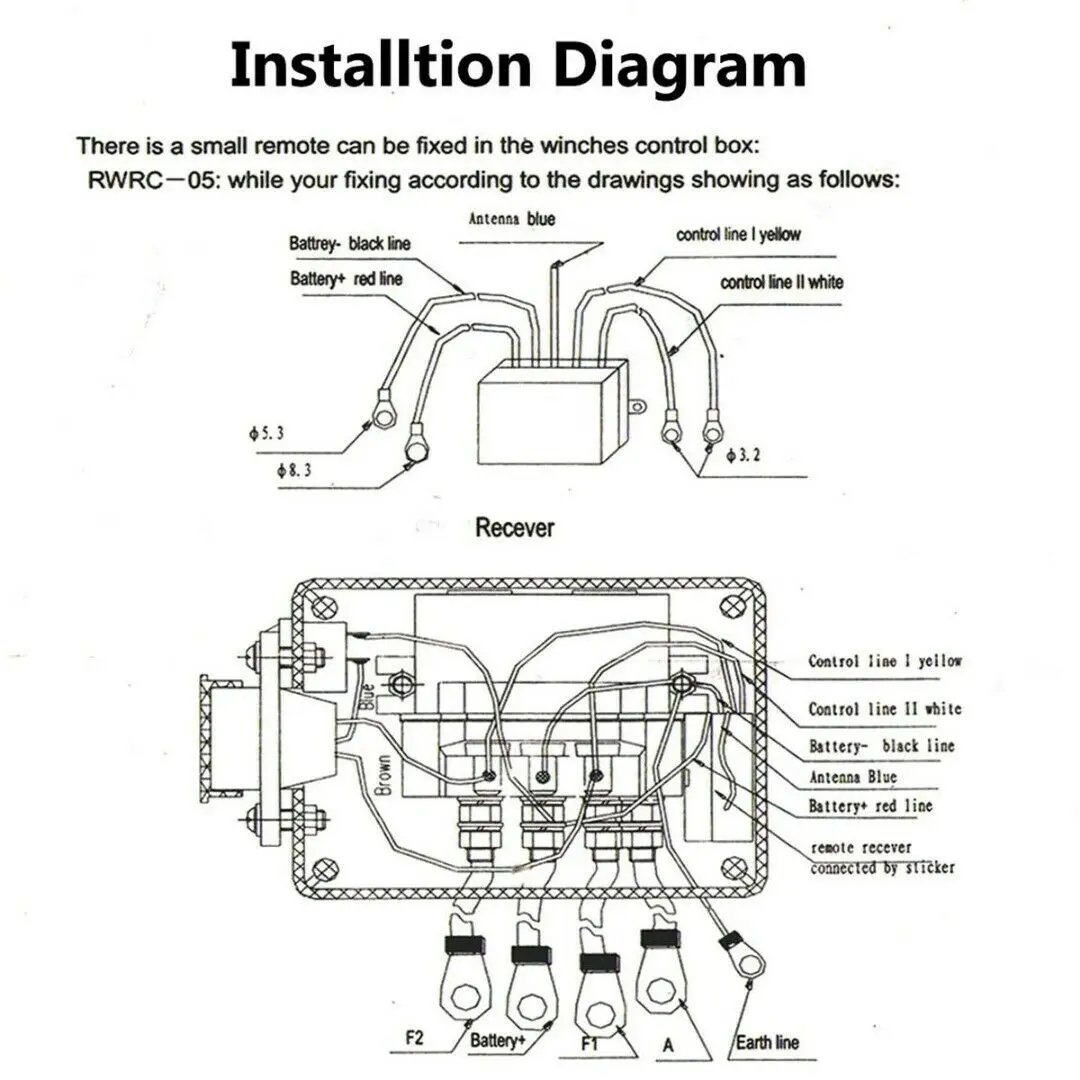 

1ser 120W 12V 100ft Car Auto Wireless Winch Receiver Remote Control Kit For Off Road ATV SUV UTV 12V Switch Handset Accessories
