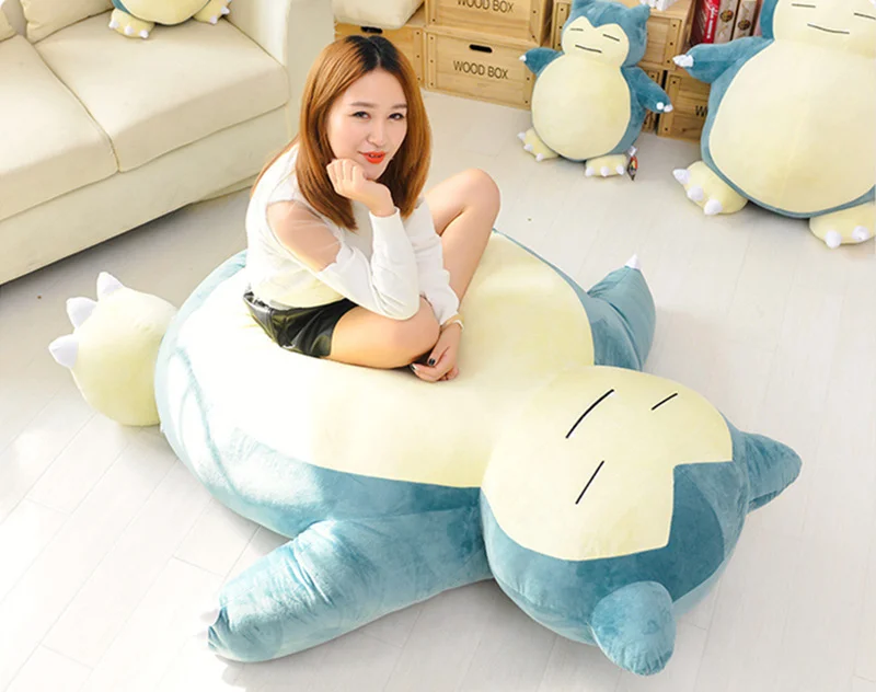 100/150/200cm Giant SnorNg Skin Plush Toy Cover Anime Snorlax Pillow Cartoon Soft Case with Zipper | Игрушки и хобби
