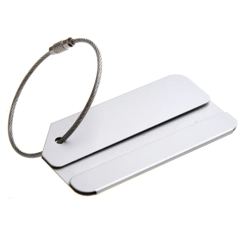 Бирка для багажа из алюминиевого сплава с металлическим кабелем