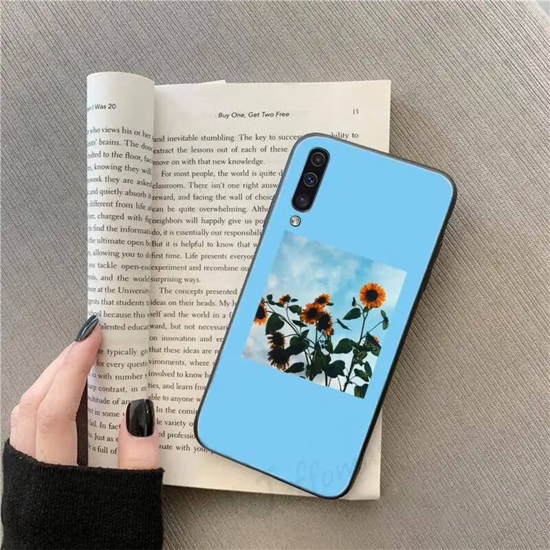 

Sunflower flower landscape Art Phone Case For Samsung galaxy S 9 10 20 A 10 21 30 31 40 50 51 71 s note 20 j 4 2018 plus