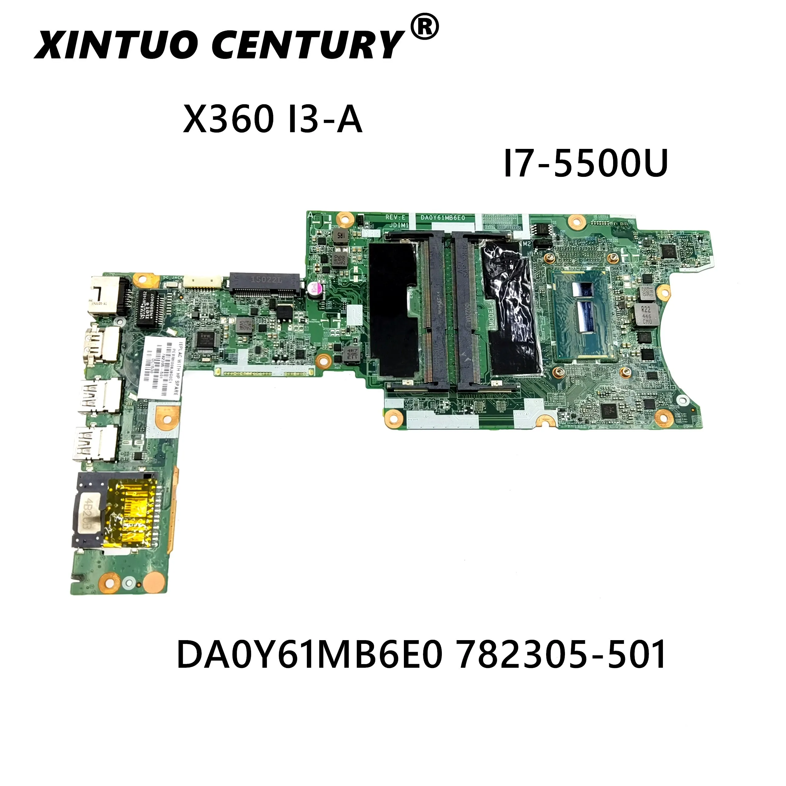 

FOR HP ENVY 15-U 15T-U Laptop Motherboard 782305-501 782305-601 782305-001 DA0Y61MB6E0 W/ I7-5500U CPU DDR3 100% fully test