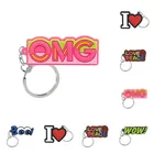 Брелок для ключей из ПВХ с персонализированными надписями, 1 шт.