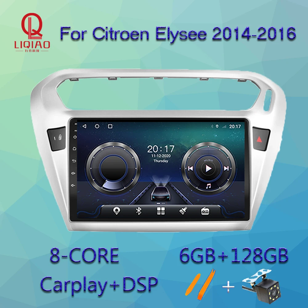 

LIQIAO For Peugeot 301 Citroen Elysee 2014 2015 2016 New Android System Car Radio Multimedia Wireless Video Player Radio WIFI 4G